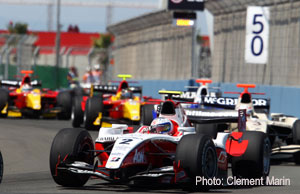 Sam Bird on track in Valencia