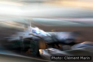 Sam Bird in action for Mercedes Pteronas GP at Abu Dhabi