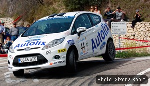 Borja Garcia in rally action