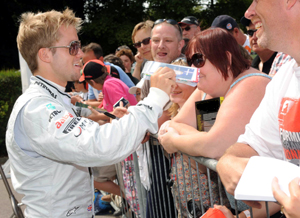 Sam meets fans at Goodwood